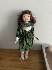 VTG 90s LIMITED COLLECTION GENUINE PORCELAIN DOLL BRUNETTE