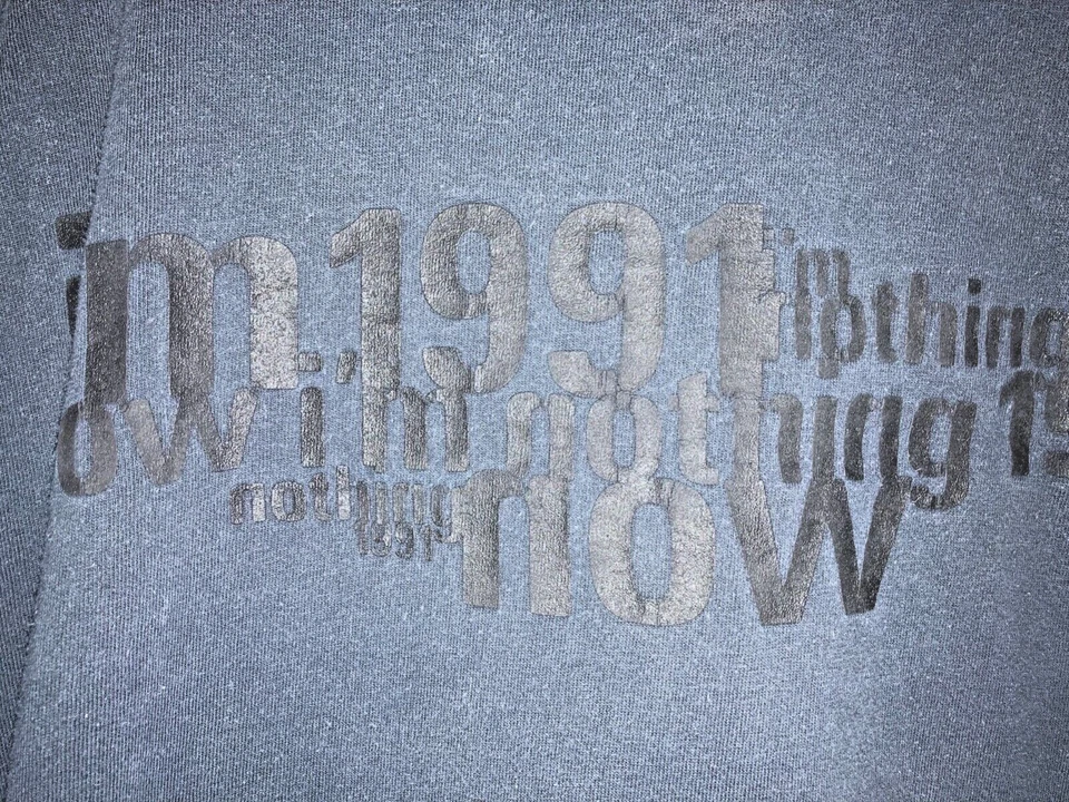 Camisa negra vintage NIN Nine Inch Nails "NOW I'M NOTHING" talla grande industrial Foto 3 de 4