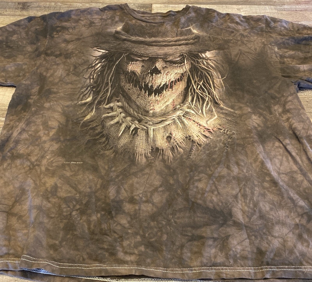 Evil Scarecrow James Ryman 2013 Tie Dye Graphic T-Shirt Mens Size