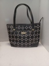 Marc Fisher Black & White Handbag Tote Satchel Shopping Bag Unique