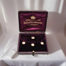 shirt  buttons 18 k gold fitted Box antique-fine