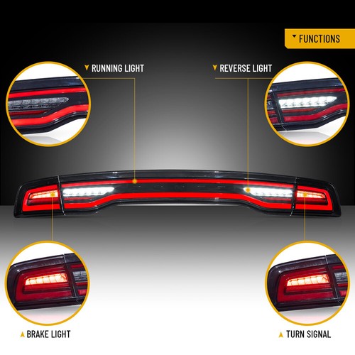 Faros proyectores LED VLAND + luces traseras LED transparentes para Dodge Charger 2011-2014 - Imagen 13 de 24