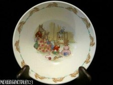 ROYAL DOULTON BUNNYKINS 6" COUPE CEREAL BOWL ALBION SHAPE TV TIME EUC