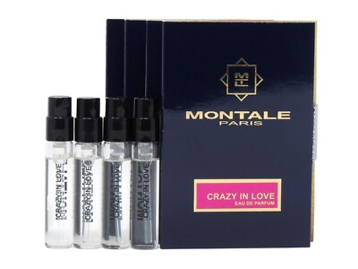 MONTALE PARIS CRAZY IN LOVE EDP 2.0ml .06oz x 4 COLOGNE PERFUME SPRAY SAMPLES