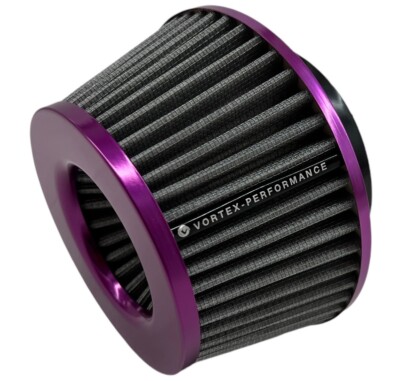 Short Slim cone air filter inlet 3 3.5 4 inch SHORTY PRO VORTEX PURPLE