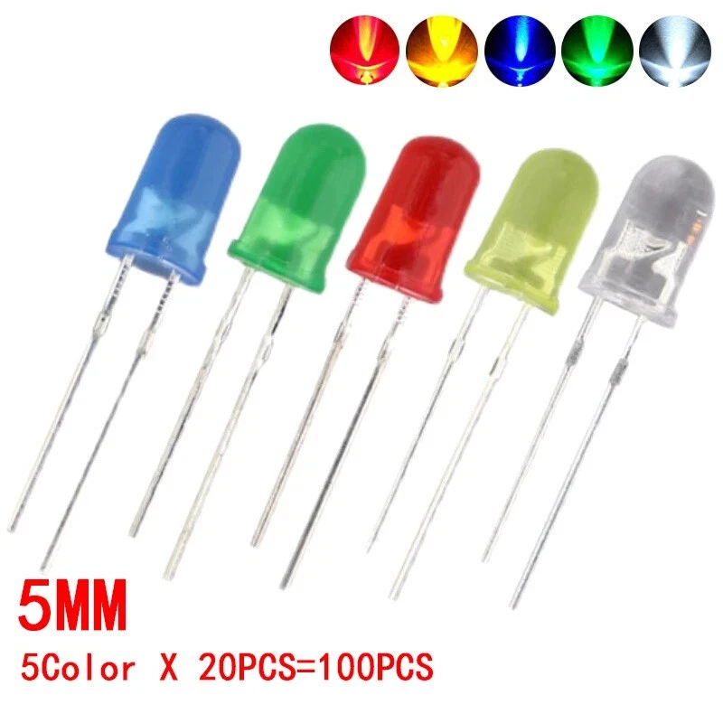 LED 3mm diffus LEDs 7 Farben zur AUSWAHL 100 Stück Arduino UNO R3 Zubehör - Bild 2 von 4