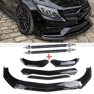For Mercedes-Benz C180 C200 C230 C250 Front Bumper Cover Lip Spoiler Splitter