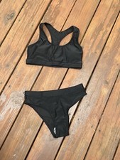 Unbranded Women Swimwear Push Up Two Piece Black Halter Bikini Set - S NWOT