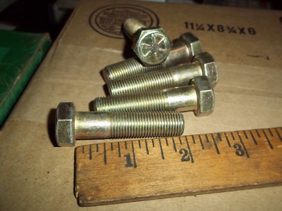 LOT OF 5     1/2''  X  2''  GRADE 8   20  THREADS  BOLTS