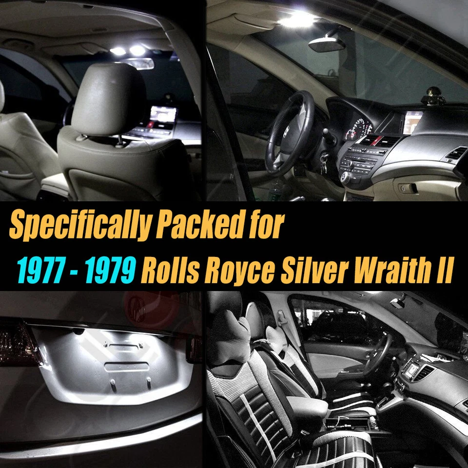 Kit de luces LED interiores de coche blancas de 8 piezas para Rolls Royce Silver Wraith II 1977-1979 Foto 2 de 4