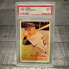 1957 Topps Jose Valdivielso #246 *Senators* PSA 7 NM