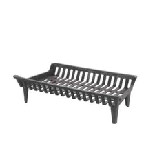Fireplace Grate 27 in. Cast Iron Heavy-Duty 4 in. Clearance Maximum Airflow