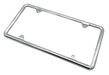 Chrome Metal Slim License Plate Frame For Us Standard Plate