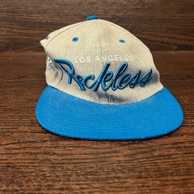 Young Reckless Mens Snapback Cap Gray Blue Los Angeles One Size Fits Most