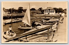 Yacht Club Padanaram MA Real Photo Postcard