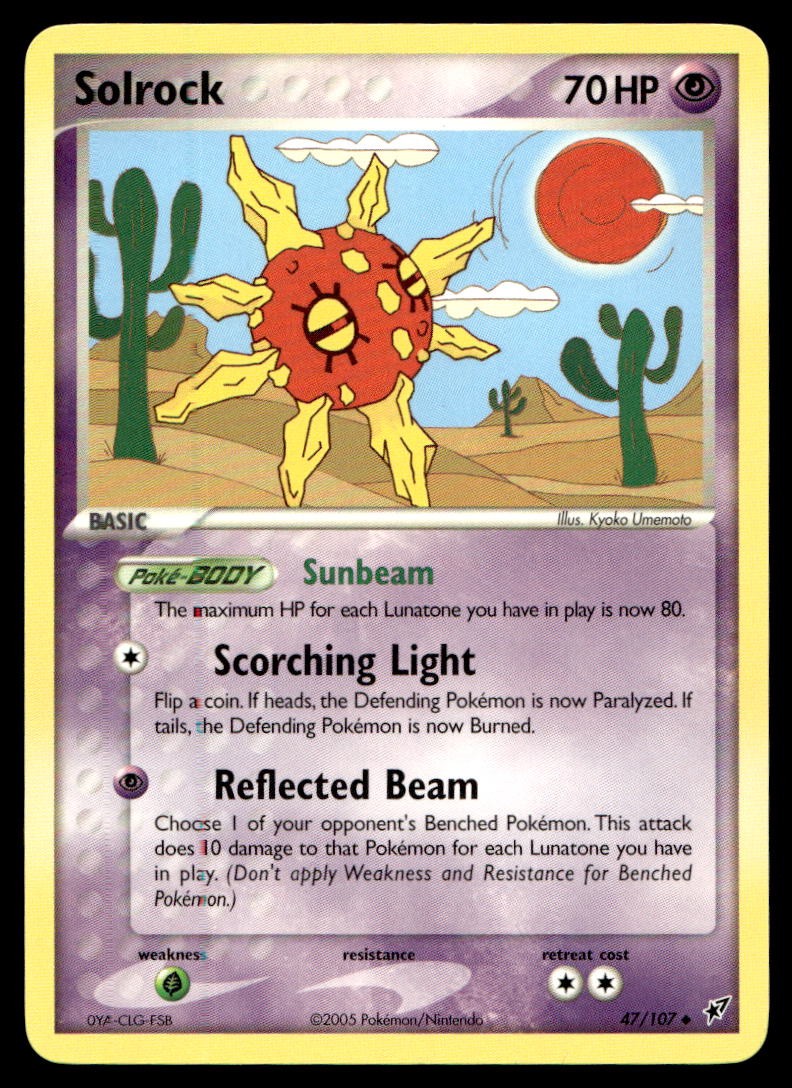 EX-NM Deoxys Solrock Uncommon 47/107 2005 Pokemon TCG