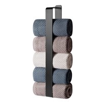Handtuchhalter Bad Edelstahl Schwarz Selbstklebend Modern Ohne Bohren 42Cm