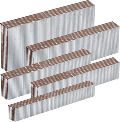 18 Gauge Galvanized Brad Nails Brown T-Head 5 Sizes 1500-Pack (5/8''+3/4''+1''+1-1/