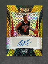 Jalen Rose 2021-22 Select Signature Selections Gold Prizm /10 Autograph Auto SSP
