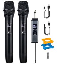 Dual Handheld 2 Pack Professional Wireless Microphone System Receiver Karaoke