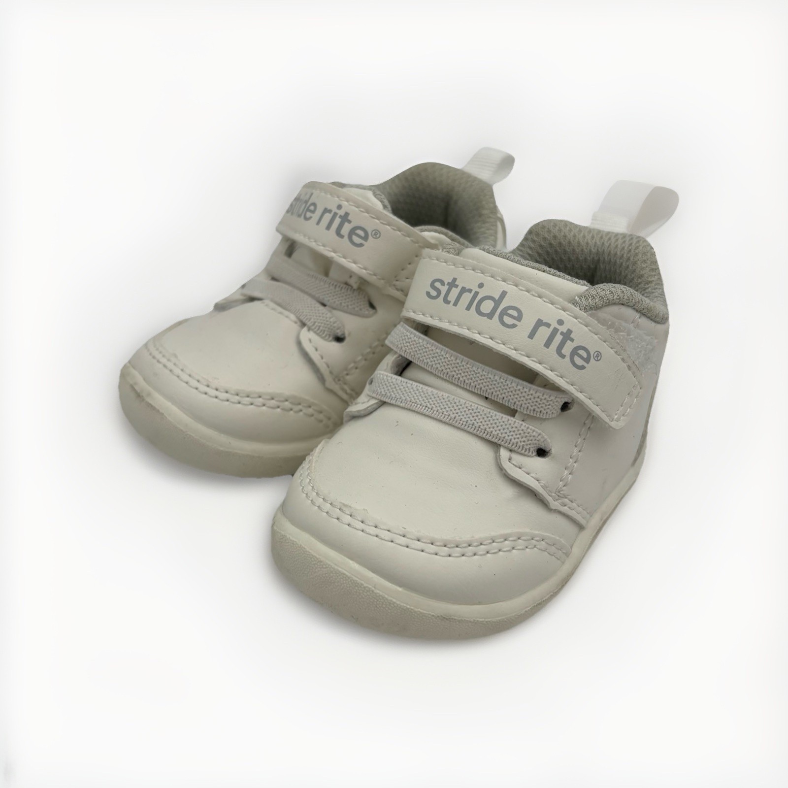 Stride Rite Munchkin Mars Boys/Girls Size 24 M White Baby Walking Shoes