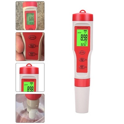 Wasser pH-Tester 4 in 1 function pH Temp Temp Digital Water Quality Tester