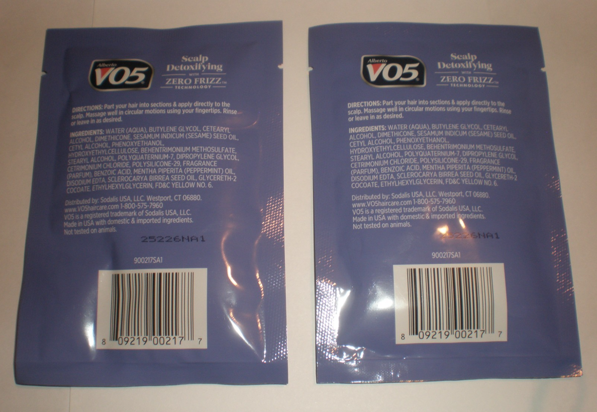 2) VO5 SCALP DETOXIFYING TREATMENT ZERO FRIZZ MARULA OIL +