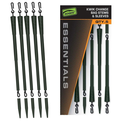 Fox EDGES Essentials Kwik Change Bag Stems & Sleeves Carp Tackle Solid Bag Stems