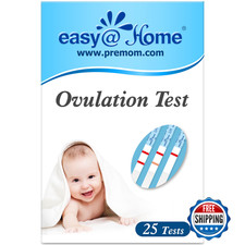 Easy Home 25 Ovulation Test Strips LH, Fertility Predictor Kit, Premom App