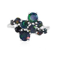 Cavill Mezezo Opal Ring 925 Silber Plattiert 1,04Ct Rund Verstellbar-