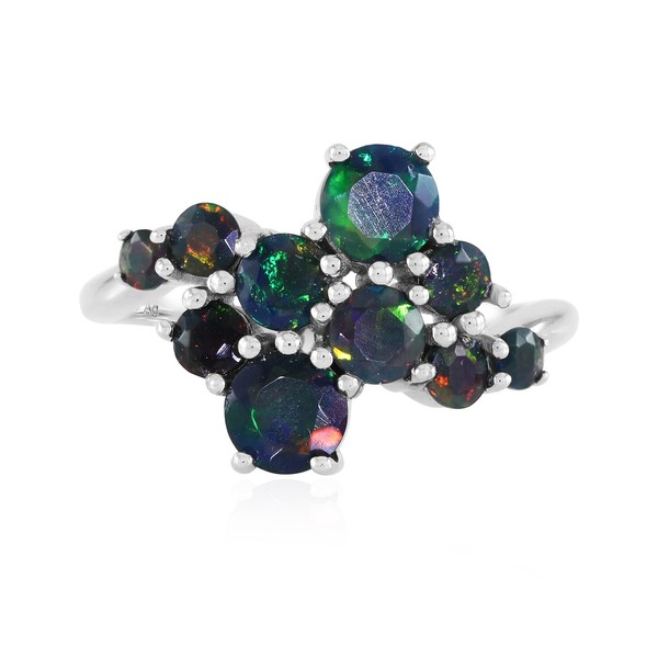 Cavill Mezezo Opal Ring 925 Silber Plattiert 1,04Ct Rund Verstellbar--image