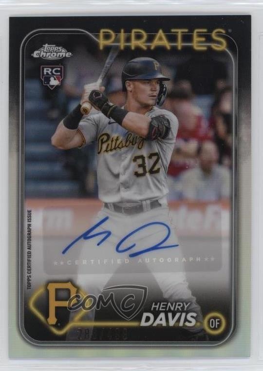 2024 Topps Chrome Update Auto Refractor 283/499 Henry Davis #AC-HD Auto 0c3h