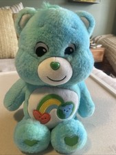 Care Bear Plush 14" Blue Green Tie Dye Earth Day 2022 Love the Planet Rainbow