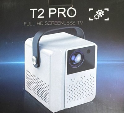 T2 PRO Full HD Home Theater Projector HDMI U Disk AUX Out White