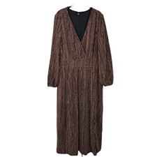 SHEIN Belle Plus Lantern Sleeve Split Thigh Glitter Dress Size 3XL NWOT