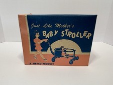Vintage Jeryco “Just Like Mother’s” Mini Baby Stroller w/ Original Box – 1950s