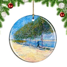 Van Gogh Along The Seine Painting Christmas ornament city travel souvenir