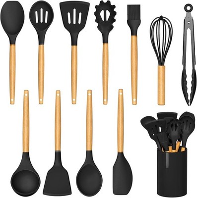 Silicone Cooking Utensils Set For Kitchen, Spoons Spatula Spatulas Accessories