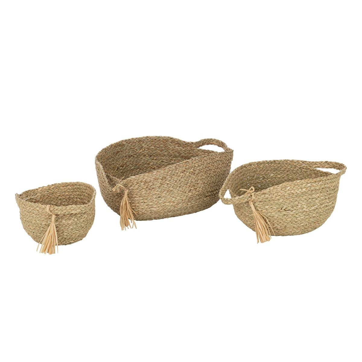 Panier de rangement Joan 33cm lot de 3 paniers naturels en osier