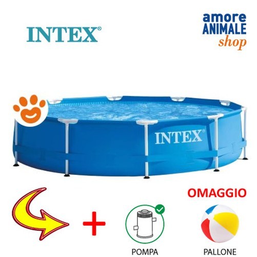 Intex Piscina Redonda Estructura Metálica (Ø305x76cm) Con Bomba De Filtro 28202