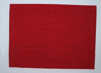 CRATE & BARREL Set of 6+1 Ruby Red Grasscloth Placemats 13 X 18 VG