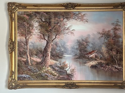2 Stücke Kunstgeschichte, im Originalrahmen und signiert