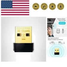 Nano AC600 USB WiFi AdapterArcher T2U Nano- 2.4G/5G Dual Band Wireless Networ...