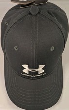 Under Armour 1381646-012 Boys' Adjustable Hat, Pitch Gray/White