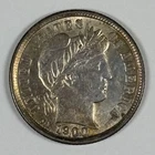1900 BARBER DIME CHOICE AU