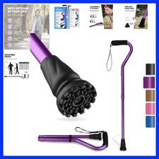 Offset Walking Cane for Men  Women with Anti-Slip Tip
