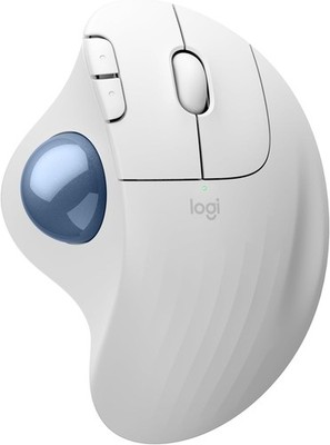 Logitech ERGO M575S kabellose Trackball-ergonomische Maus mit Bluetooth, weiß