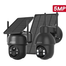 ANRAN 5MP Outdoor Wireless Solar Battery Security Camera 360 PTZ Home WiFi CCTV