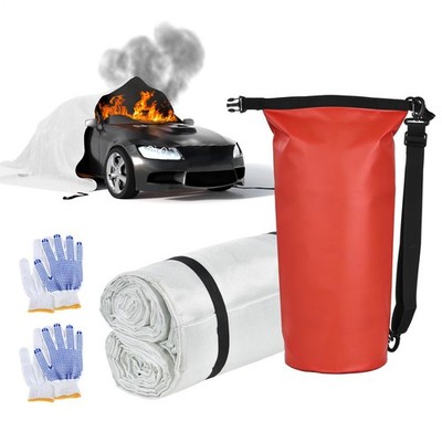 Vehicle Fire Blanket, Emergency Fire Extinguisher Blanket for Car