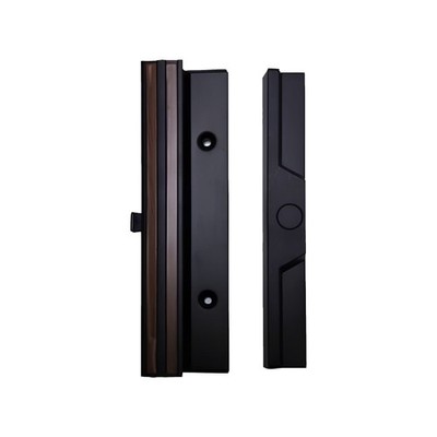 Brixwell Patio Door Handle Set With Keeper,7-3/8'' Height,Zinc,Black Finish